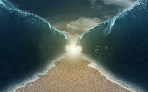 Mar abriéndose, Éxodo