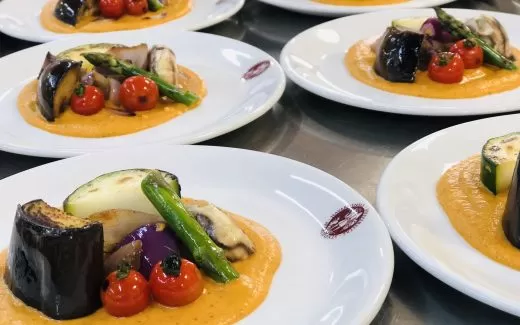 verduritas con salsa romesco